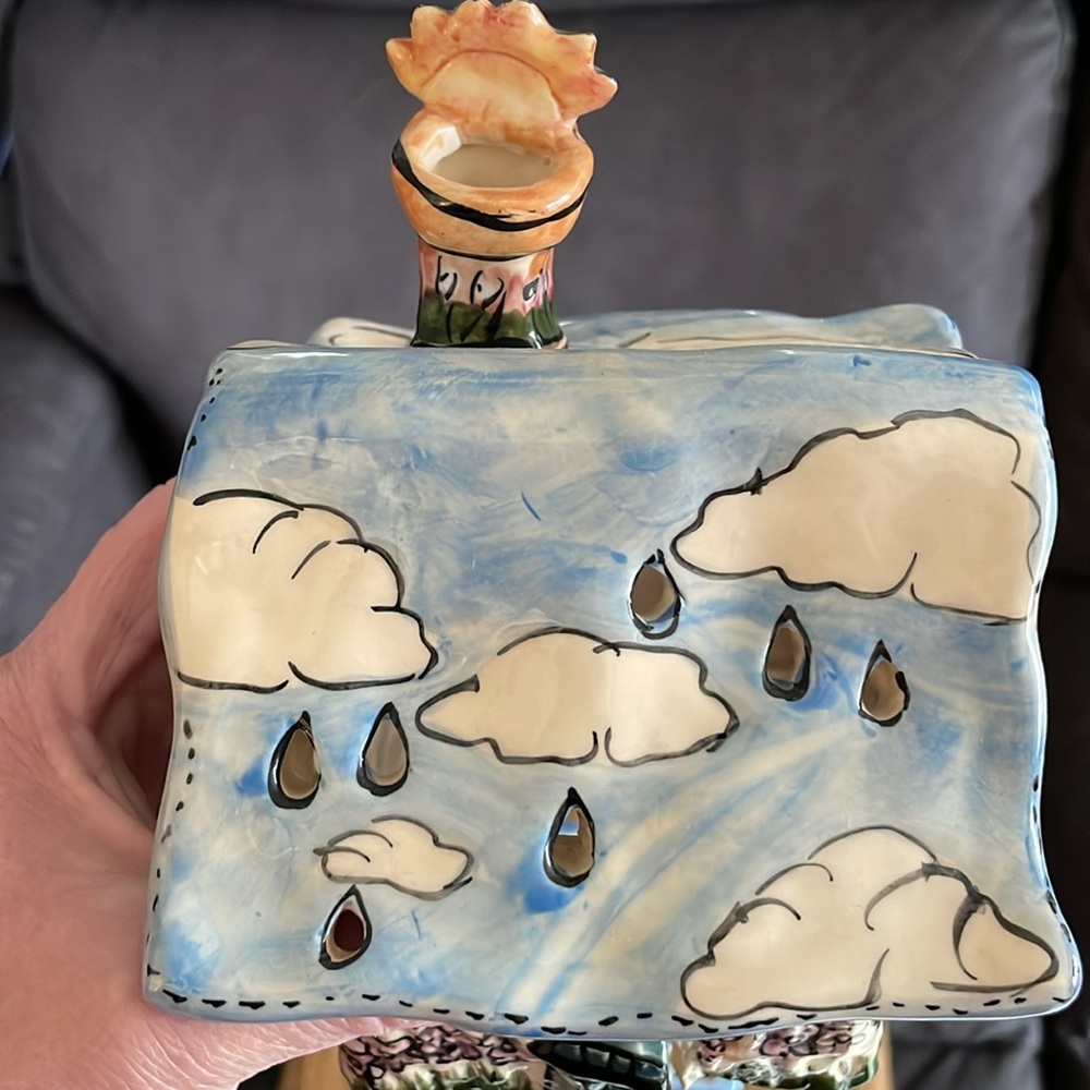 🌎Blue Sky Clayworks Tea Light House Heather Goldminc Little Bit of Heaven 2001 - Picture 11 of 16